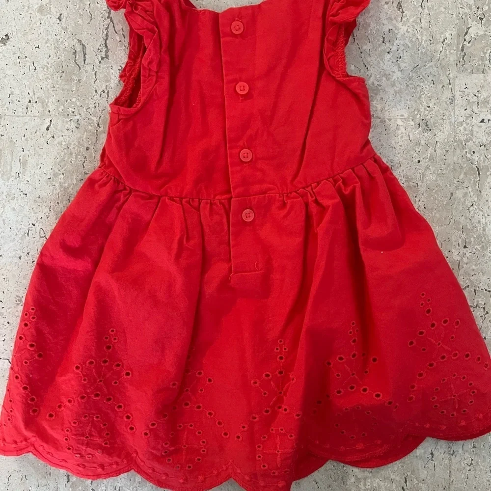Carter’s Pink Eyelet, Scalloped Edge Dress 6M